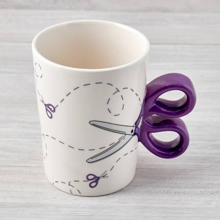 Purple Scissor Sewing Mug