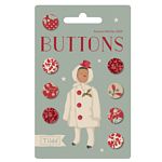 Tilda Merry Little Christmas Buttons 0.47in 8pcs