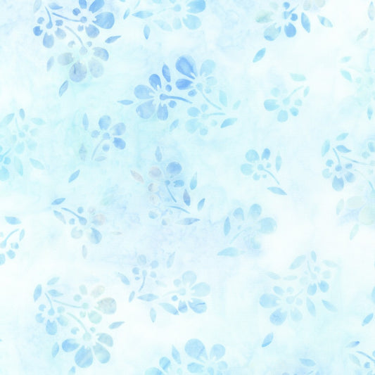 Artisan Batiks: Pastel Petals Cloud Blue