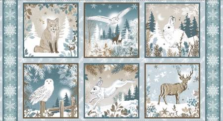 Winter Whispers Blocks 24" X 44" Lt. Blue Panel