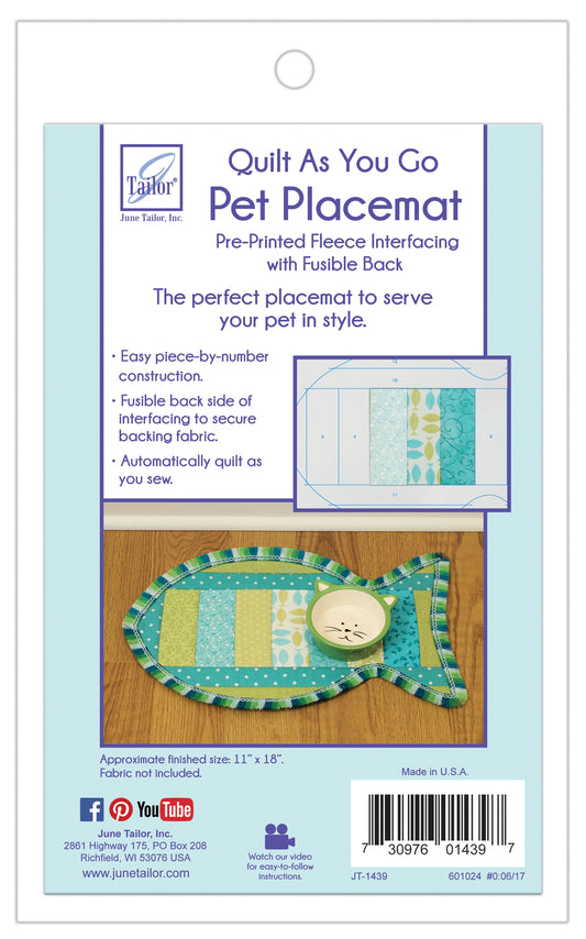 Quilt As You Go Pet Placemat - Cat