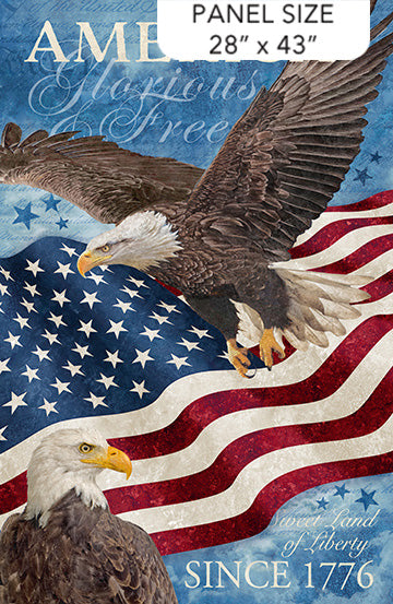 Stars and Strips Stonehenge Navy Multi 28" x 42" Panel