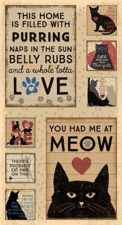 Dark Butter Purrfection Digital 24in Panel - Y3972-60