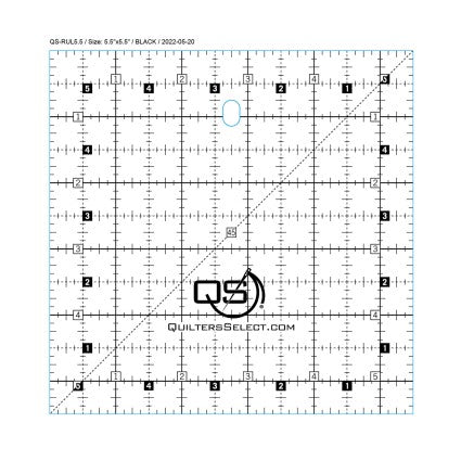 Quilters Select 5-1/2" x 5-1/2" Non-slip Ruler
