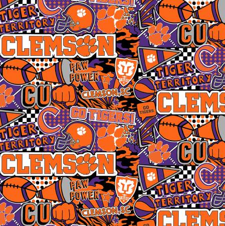 NCAA-Clemson Tigers Pop Art Cotton