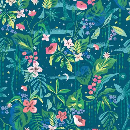 Forever Neverland Tropical Floral Night