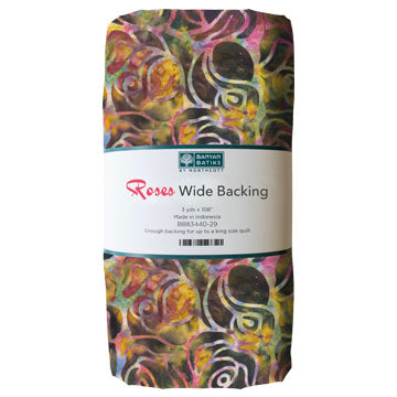 Large Roses Burgundy Multi 3 Yard Bundle Wide Backing