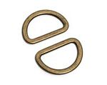 D Ring Flat 1 inch Antique Brass 2 pcs