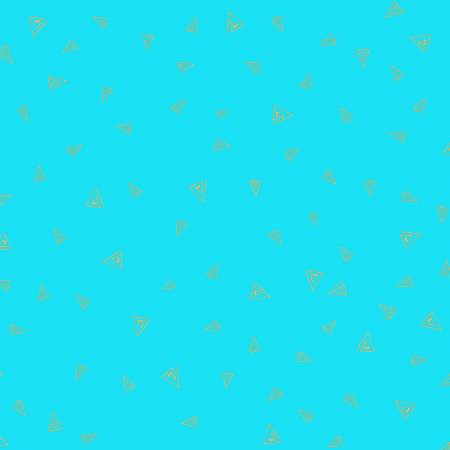 Fantasticats Aqua Metallic Gold Triangles