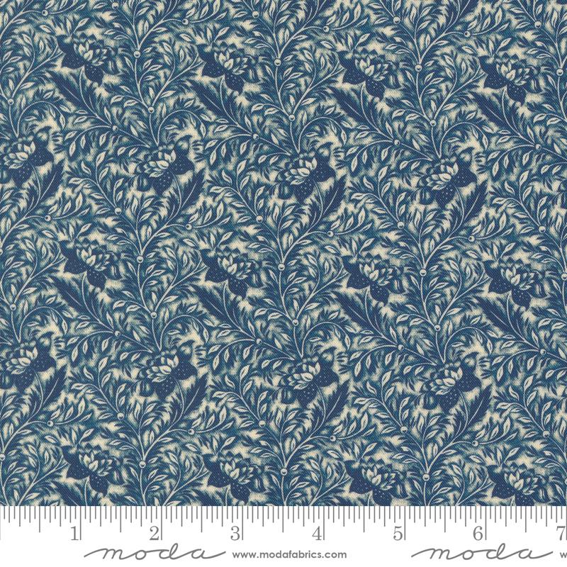 Lydias Lace Indigo Leafy Floral