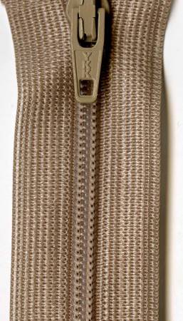 18" Zipper Beige Polyester Coil BEU18-573