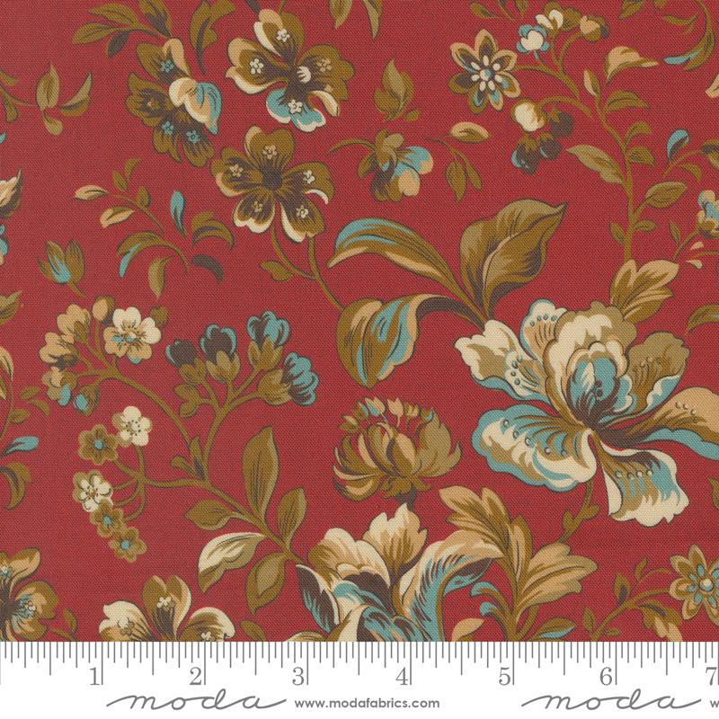 Lydias Lace Crimson Elegant Florals