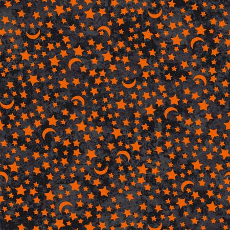 All Hallows Eve Moon & Stars Black