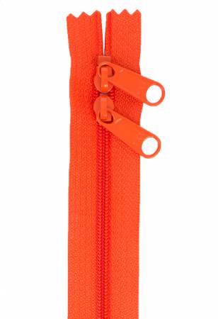 30" Zipper For Handbag Double Slide - Tangerine