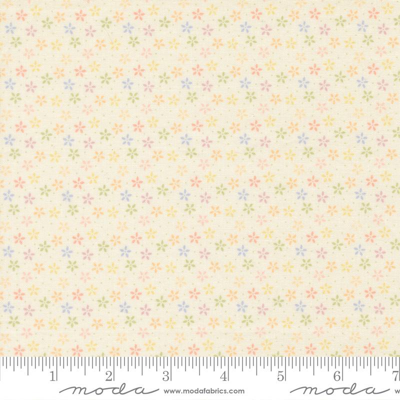 Pastel Prairie Porcelain Colander Floral Fabric by Moda