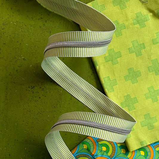 Lime Stripe Zipper 3yds