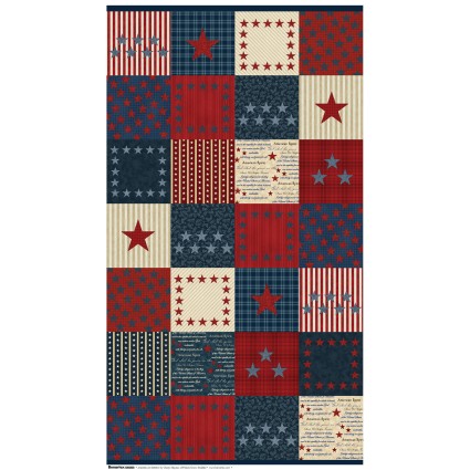 American Spirit Blue/Red 24" x 43" Panel