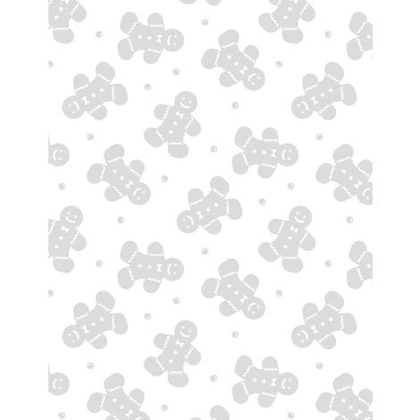 Gingerbread Men Toss White on White