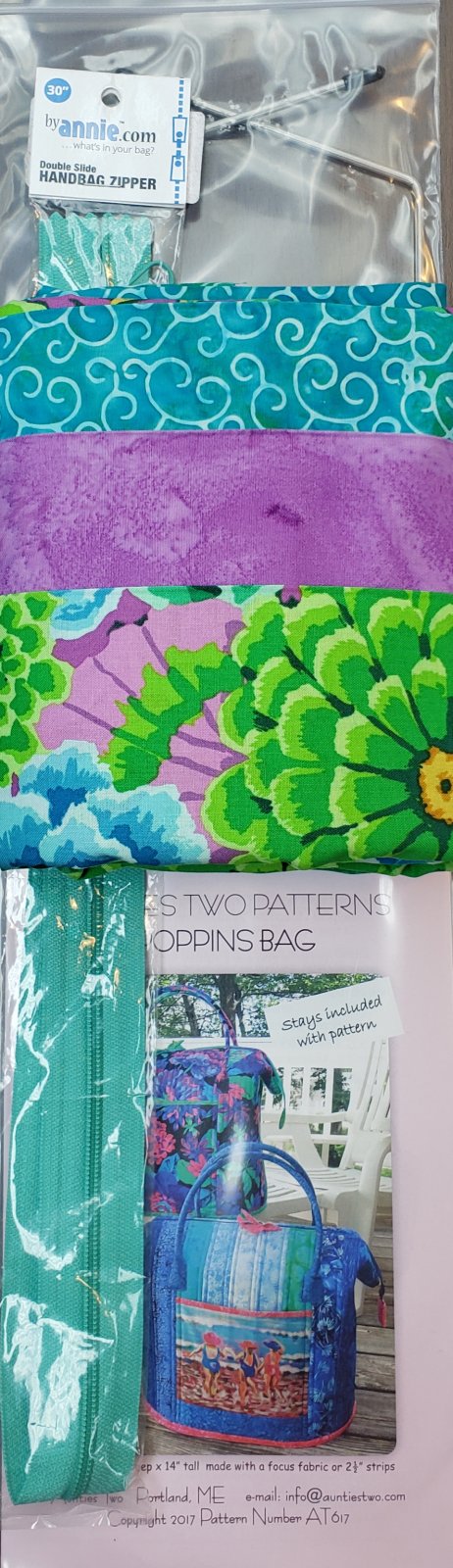 Poppins Bag Kit (Fabric Pattern & Zipper Only) Version 4