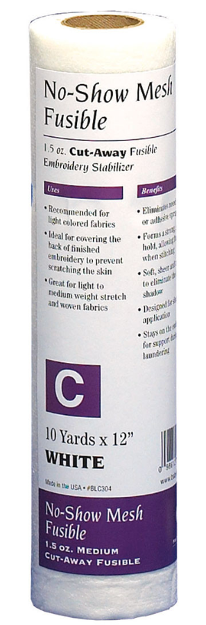 Babylock No Show Mesh Fusible (1.5 Oz) White 12" x 10 Yards
