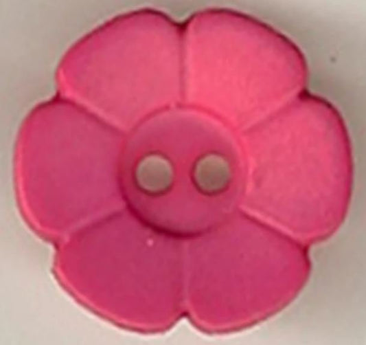 Button 5/8 Daisy Fuchsia
