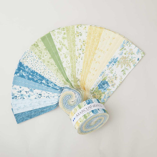 Buttercup & Blues 2.5 inch strips Marcus Fabrics